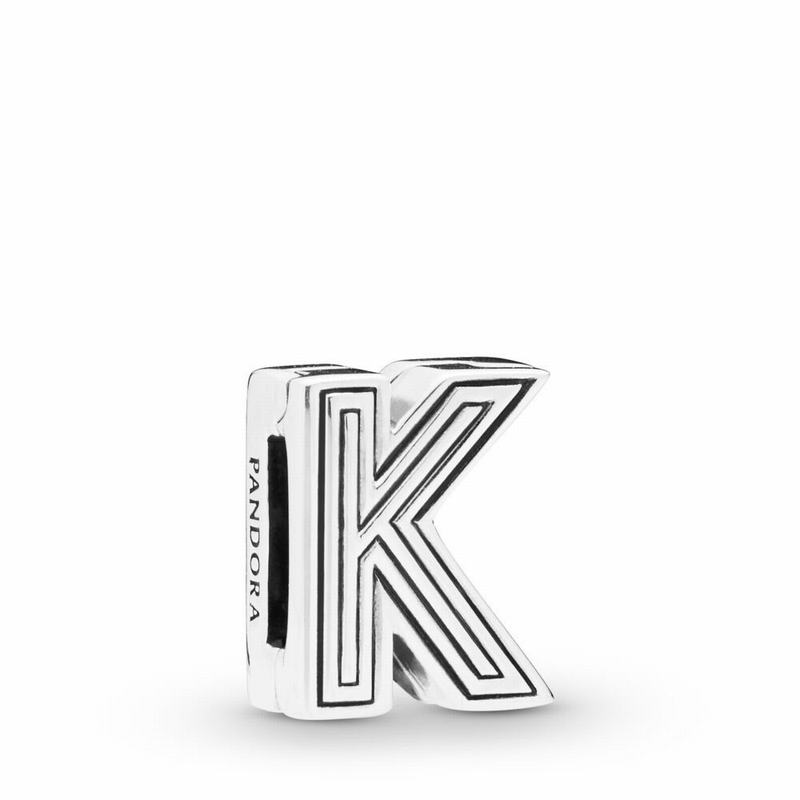 Pandora Reflexions™ Letter K Clip Charm Silver Egypt DT9317628